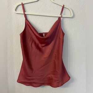 Beautiful silky top with cowl neckline.
